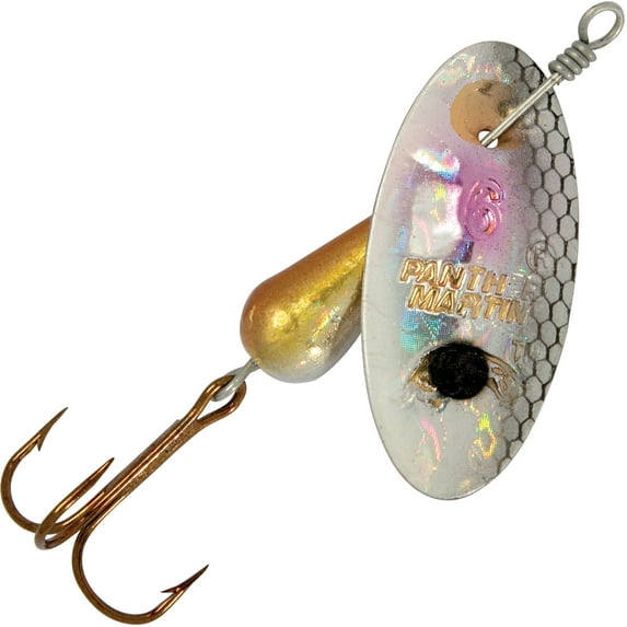 Panther Martin PMH_2_SGH Classic Holographic Spinners Fishing Lure - Silver/Gold Holographic - 2 (1/16 oz)
