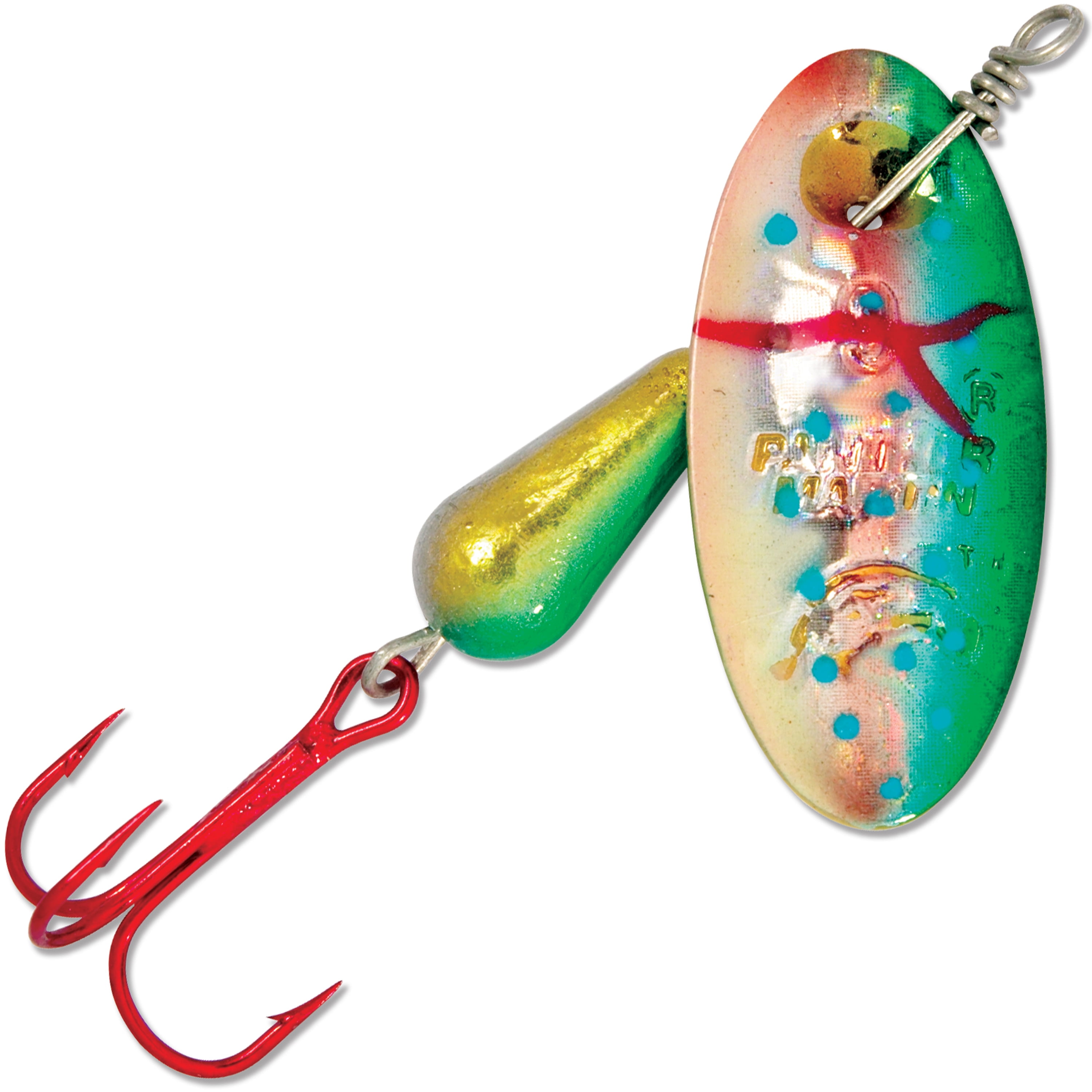 Panther Martin PMHRH_4_SPB Classic Red Hooks Teardrop Spinners Fishing Lure - Spotted Blue Holographic - 4 (1/8 oz)