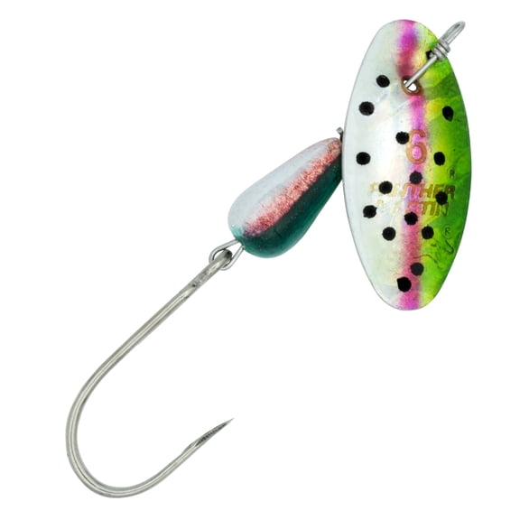 Panther Martin PMHBL_4_RTH Single Hook Barbless Teardrop Spinners Fishing Lure - Barbless Rainbow Trout - 4 (1/8 oz.)