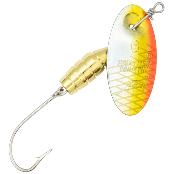 Panther Martin PMHDSH_2_GOH Single Hooks Teardrop Spinners Fishing Lure - Gold/Orange Holographic - 2 (1/16 oz)