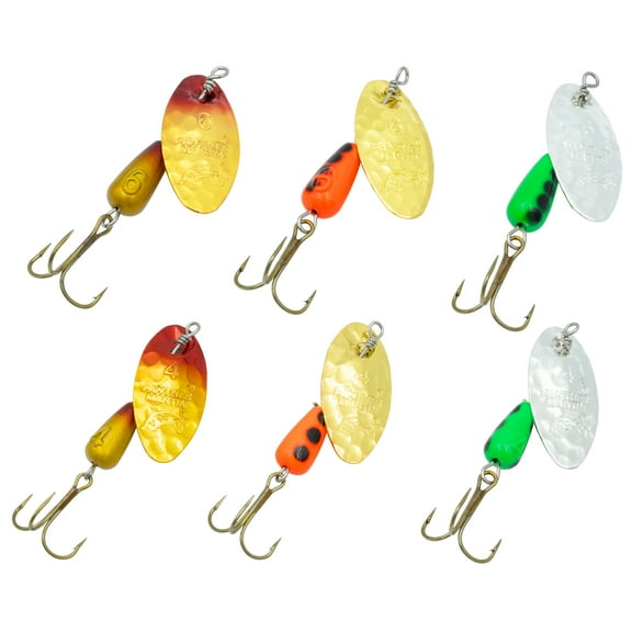 Panther Martin PMHM6 Hammered Spinners Fishing Lure Kit - Assorted - Pack of 6