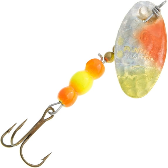 Panther Martin PMHMTTR_4_HCO Two-Tone Roe Hammered Fishing Lure - Hammered Chartreuse Orange - 4 (1/8 oz)