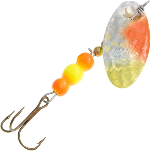 Panther Martin PMHMTTR_4_HCO Two-Tone Roe Hammered Fishing Lure - Hammered Chartreuse Orange - 4 (1/8 oz)