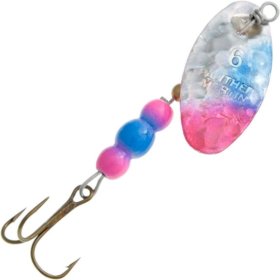 Panther Martin PMHMTTR_4_HPB Two-Tone Roe Hammered Fishing Lure - Hammered Pink Blue - 4 (1/8 oz)