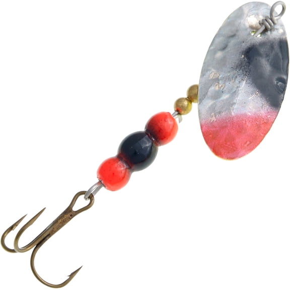 Panther Martin PMHMTTR_6_HFRB Two-Tone Roe Hammered Fishing Lure - Hammered Fluorescent Red Black - 6 (1/4 oz)
