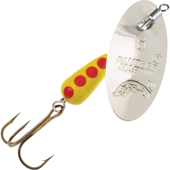 Panther Martin PMISR_6_S InLine SWIVEL Regular Spinners Fishing Lure - Silver - 6 (1/4 oz)