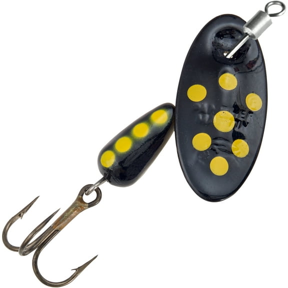 Panther Martin PMISSP_6_B InLine SWIVEL Spotted Spinners Fishing Lure - Black - 6 (1/4 oz)
