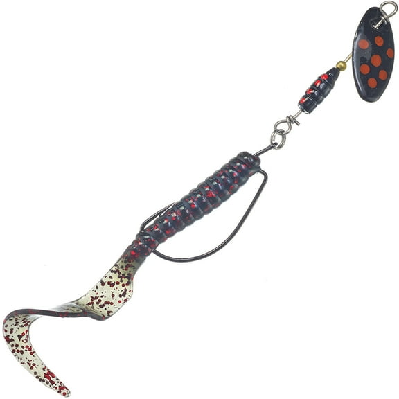 Panther Martin PMLC_4WR_BFL Lil' Curly WeedRunner Saltwater/Freshwater Fishing Lure - Black Fluorescent - 4WR (1/4 oz)