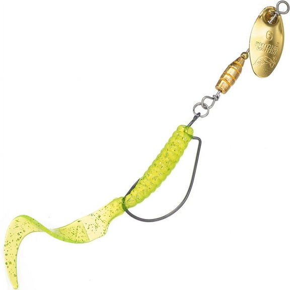 Panther Martin PMLCG_4WR_CSF Lil' Curly WeedRunner Saltwater/Freshwater Fishing Lure - Gold Chartreuse Silver Flake - 4WR (1/4 oz)