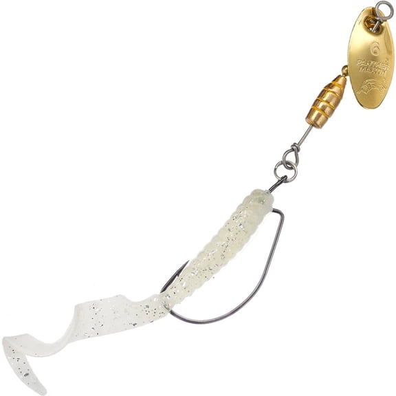 Panther Martin PMLCG_6WR_WI Lil' Curly WeedRunner Saltwater/Freshwater Fishing Lure - Gold White Ice - 6WR (5/16 oz)