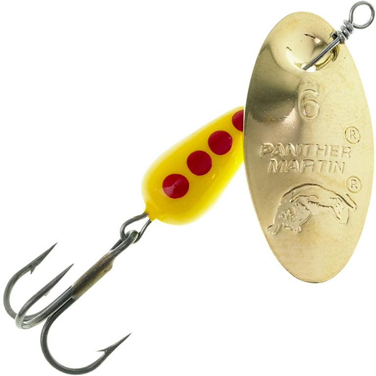 Panther Martin PMR 6 GY Classic Regular Teardrop Spinners Fishing Lure Gold Yellow 6 1 4 oz Walmart