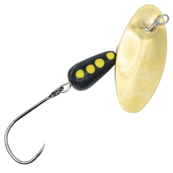Panther Martin Barbless Single Hook Gold 1/8 oz Inline Spinner (PMRBL 4 G)