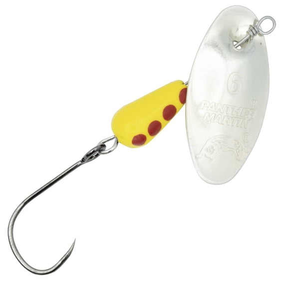 Panther Martin Barbless Single Hook Silver 1/4 oz Inline Spinner (PMRBL 6 S)