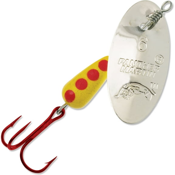 Panther Martin PMRRH_2_S Classic Red Hooks Teardrop Spinners Fishing Lure - Silver - 2 (1/16 oz)