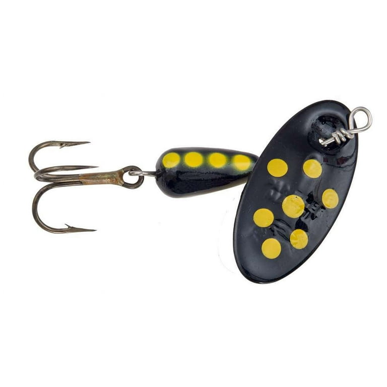 Panther Martin PMSP_4_B Spotted Teardrop Spinners Fishing Lure - Black - 4  (1/8 oz) 