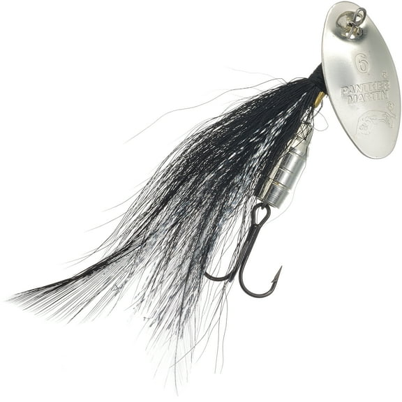 Panther Martin PMSS_15_SB Barrel Body SonicStreamer Spinners Fishing Lure - Silver/Black - 15 (1/2 oz)