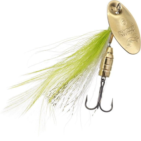 Panther Martin PMSS_6_GCH Barrel Body SonicStreamer Spinners Fishing Lure - Gold/Chartreuse - 6 (1/4 oz)
