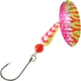 thumbnail image 1 of Panther Martin PMSSTUVHM_18_HMYPT Hammered Salmon Steelhead Fishing Spinning Lure - UV Yellow/Pink - 18 (3/4 oz), 1 of 3