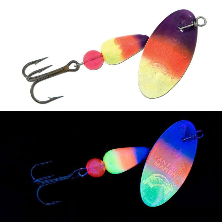 Panther Martin PMUV_9_COP FishSeeUV Fishing Spinner Lure -  Chartreuse/Orange/Purple - 9 (3/8 oz)