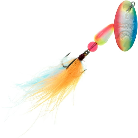 Panther Martin PMUVM_9_OWB FishSeeUV Marabou Fishing Spinner Lure - Orange White Blue - 9 (3/8 Oz)