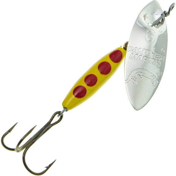Panther Martin PMWSR_6_S WillowStrike Regular Spinners Fishing Lure - Silver - 6 (1/4 oz)
