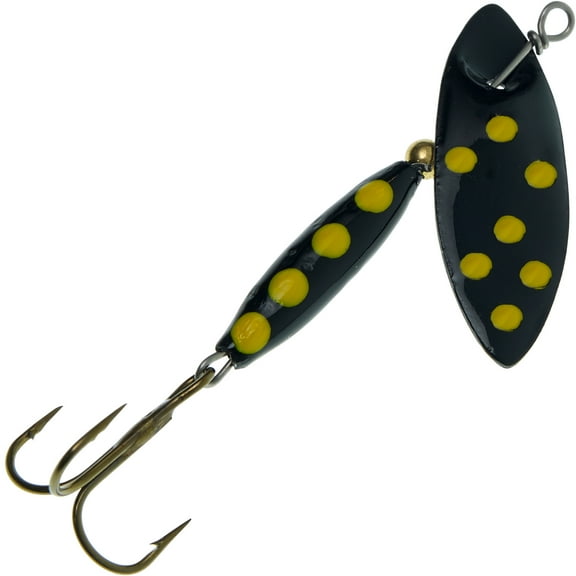 Panther Martin PMWSSP_2_B WillowStrike Spotted Spinners Fishing Lure - Black - 2 (1/16 oz)