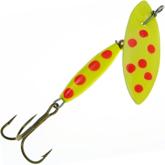 Panther Martin PMWSSP_6_CH WillowStrike Spotted Spinners Fishing Lure - Chartreuse - 6 (1/4 oz)