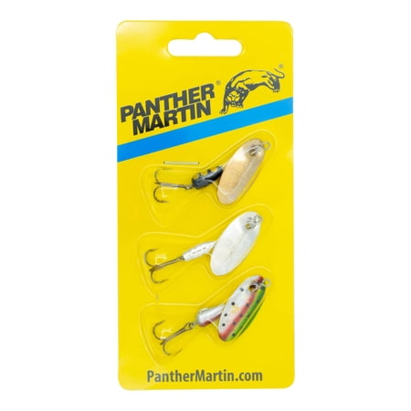 Panther Martin Western Trout Spinner Fishing Lures, 1/8 oz, 3 Pack