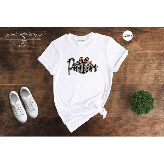 Panther Mascot Shirt Team Spirit Tee Unisex Cotton Blend Relaxed Fit School Pride Apparel