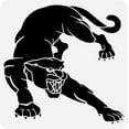 thumbnail image 1 of Panther Painting Stencil 11.8x11.8inch Large Leopard Pattern Drawing Template Square Panther Beast with Fangs Claws Stencil for Painting Animal Theme Template for DIY Crafts Decor, 1 of 8