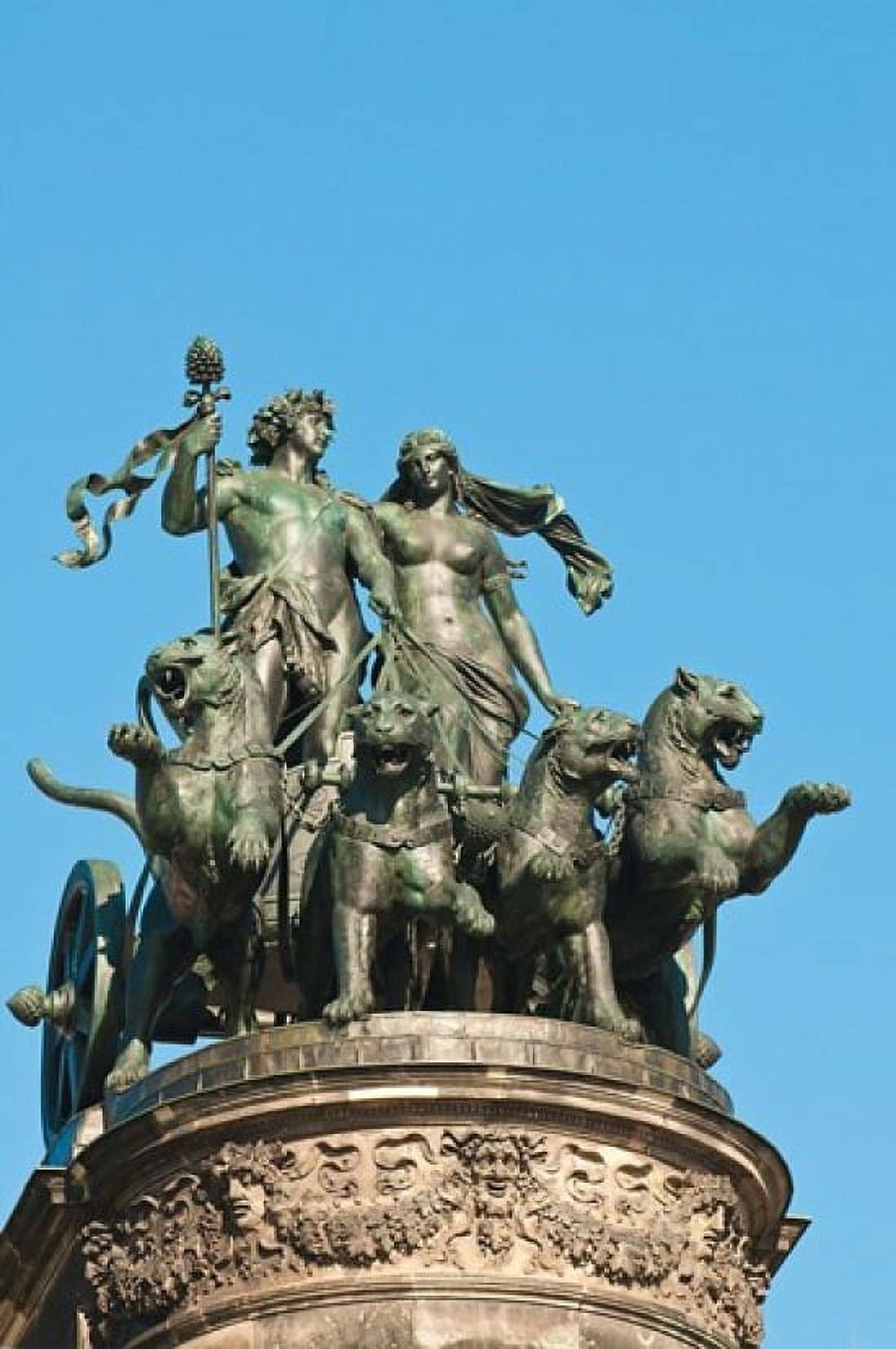 Panther Quadriga Sculptur Germany Canvas Art - Michael DeFreitas DanitaDelimont (15 x 22)