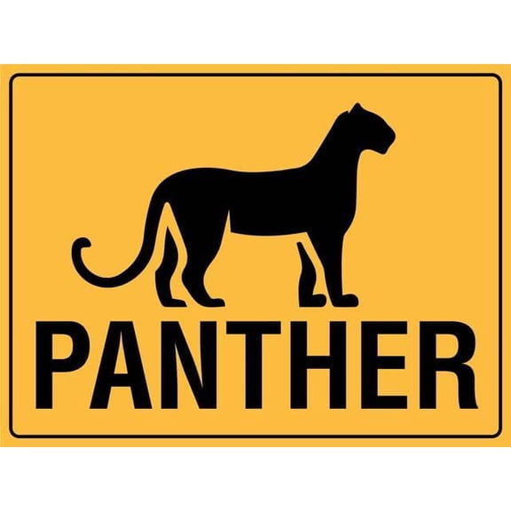 Panther Rustic 8"x12" Metal Tin Sign - Outdoor & Home Wall Decor for Cafe, Bar & Kitchen