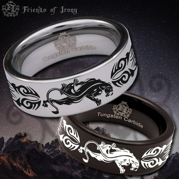 Panther Tungsten Carbide Ring