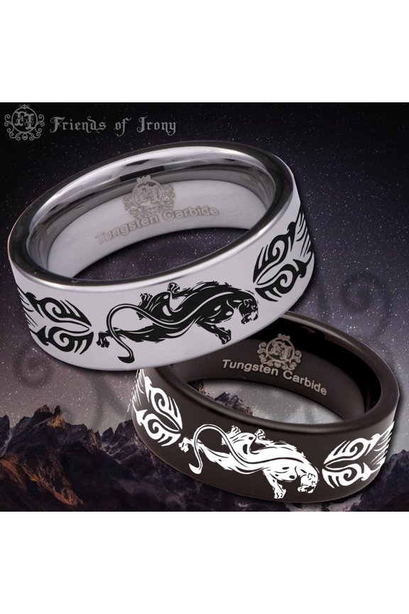 Panther Tungsten Carbide Ring