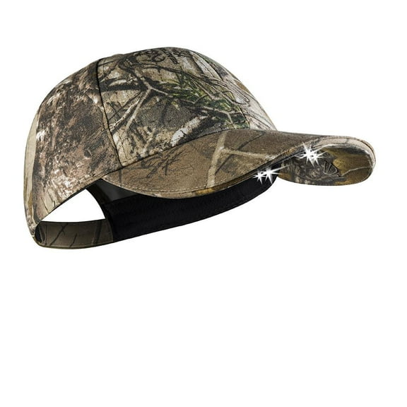 Panther Vision POWERCAP 25/75 - Ultra-Bright Hands Free Lighted Battery Powered Headlamp Baseball Cap - 60% cotton, 40% polyester - REALTREE AP camo