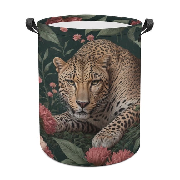 Panther Waterproof Oxford Cloth Laundry Hamper, Collapsible Storage Bin with Reinforced Handles for Clothes and Toys, 3 Sizes Available