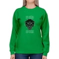 thumbnail image 1 of Panther With No Fear Quote Sweatshirt Women -Image by Shutterstock, Female Medium, 1 of 4