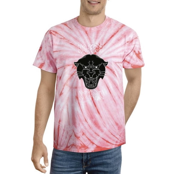 Panther With No Fear Quote Tie Dye Cyclone Men -Image by Shutterstock, Male XX-Large