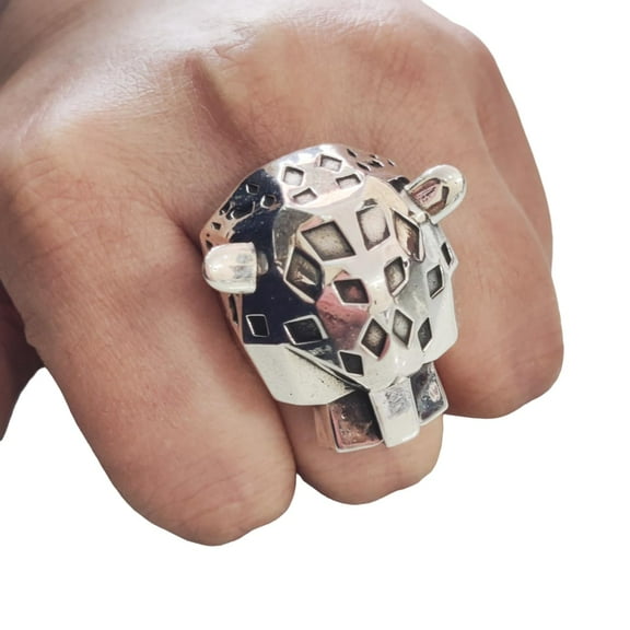 Panther ring, heavy sterling silver 925, all sizes, handmade Animal head jewelry, detailed craftsmanship, Oxidized Silver Jewelry, Mans Designer Ring, Christmas, Huge Signet Ring