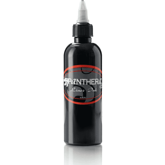 Panthera Liner Tattoo Ink 5 oz  Jet Black for Precise, Solid Lines (Made in Italy)