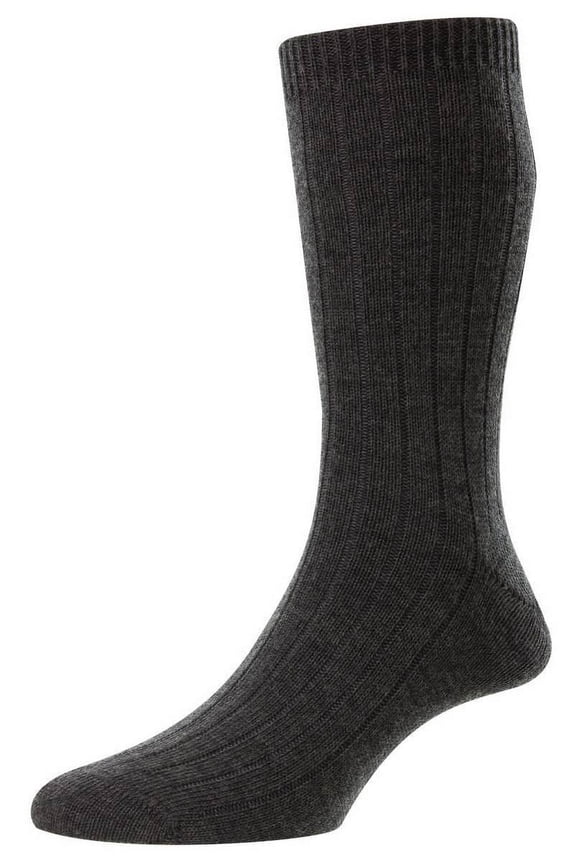 Packington Merino Wool Socks - Dark Grey Mix