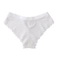 thumbnail image 1 of Panties For Women Crochet Lace Lace Up Hollow Out Underwear Nylon Spandex 1 Piece White Size S-Xl Women's Panties, 1 of 9
