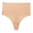 thumbnail image 1 of Panties For Women High Waisted Seamless Thongs Breathable No Show Underwear Nylon Spandex 1 Piece Beige Size S-2Xl Women's Panties, 1 of 8