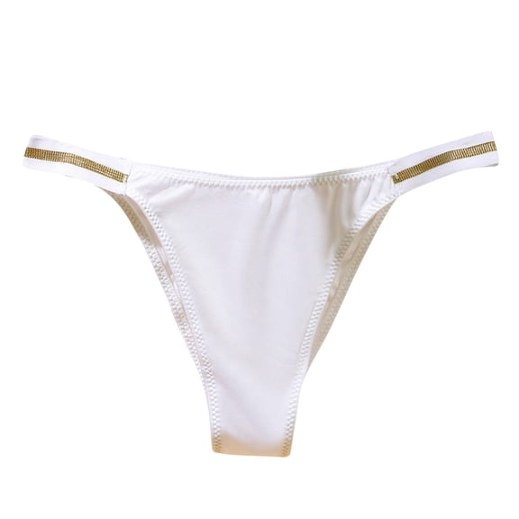 Panties For Women Mid Waist Ice Silk Hip Lifting Briefs Without Feeling Cotton Crotch Panties Nylon 1Pc White Size S-Xl Women's Panties