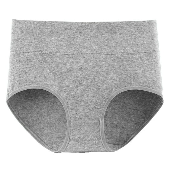 Panties For Women New Pure Cotton High Waist Underwear Soft Skin Friendly Comfortable Polyester Spandex 1 Piece Gray Size L-5Xl Women's Panties