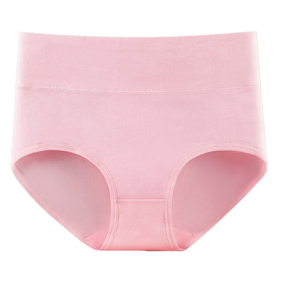 Panties For Women New Pure Cotton High Waist Underwear Soft Skin Friendly Comfortable Polyester Spandex 1 Piece Pink Size L-5Xl Women's Panties