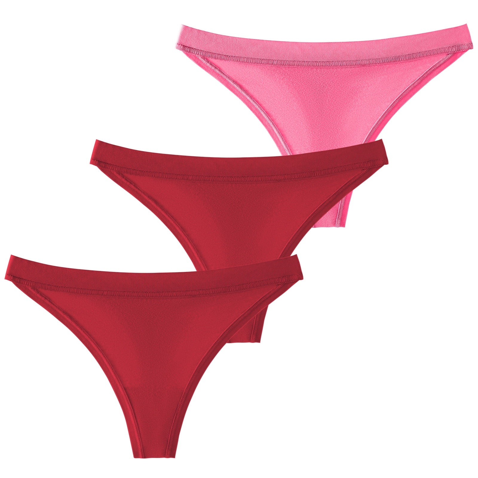 nsendm Female Underpants Adult Ladies Underwear Cotton Boy Shorts  Underpants Patchwork Color Underwear Panties Bikini Solid Womens Briefs  Lane(Red, M) 