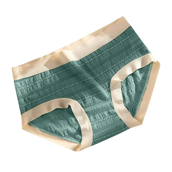 Panties High Waist Womens No Show Cotton Underwear, Women's Lace Abdomen Mid-rise Waist And Hip Lift Comfortable Body Breathable Underwear Briefs