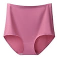 thumbnail image 1 of Panties Plus Size Ultra High Waist Solid Color Briefs Ice Silk Traceless Briefs Will Not Be Caught In The Middle of The Panties for Women, 1 of 5