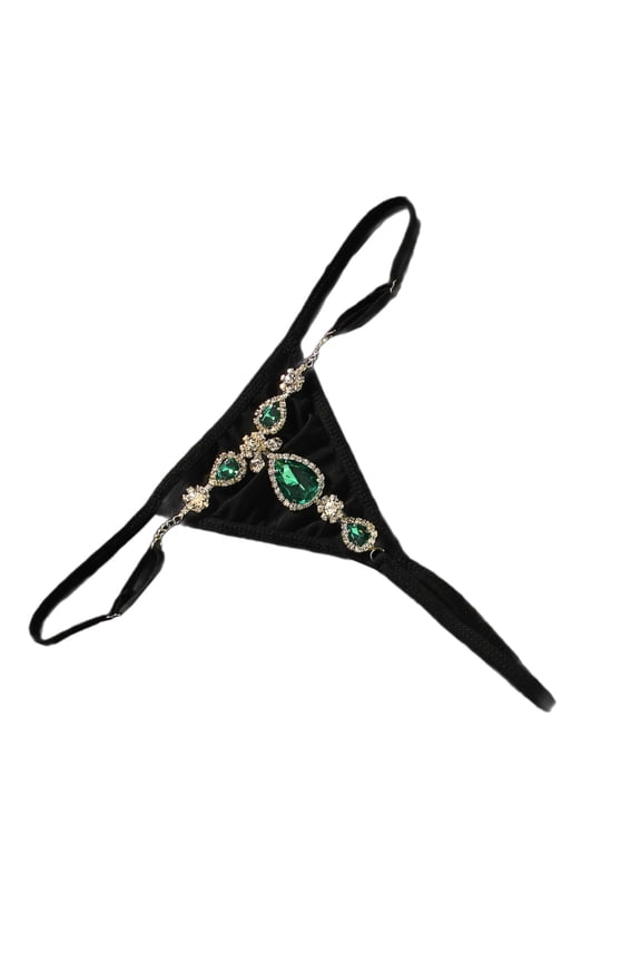 Panties Thongs for Women Water Metal Chain G-String Low-Rise T Back Underwear Bikini Briefs Intimates